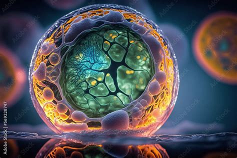 Embryonic Stem Cells Colony D Under A Microscope Scientific Research