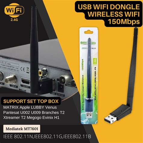 Jual Rt7601 Usb Wifi Adaptor 150mbps Usb Dongle Wi Fi With Antena Shopee Indonesia