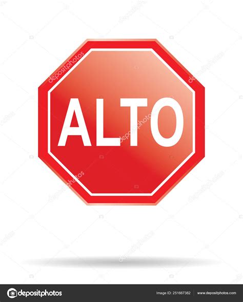 Stop sign spanish Stock Vector Image by ©oculo #251667382