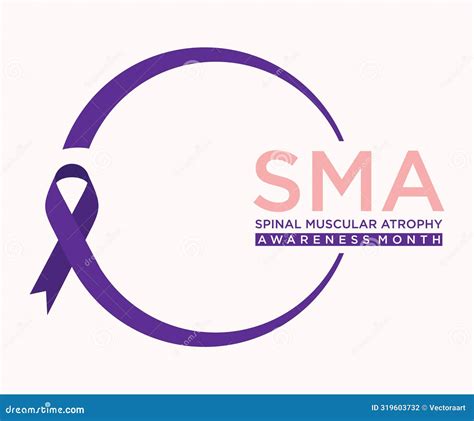 August Marks Spinal Muscular Atrophy Sma Awareness Month Stock Vector