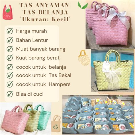 Jual Tas Anyaman Plastik Murah Tas Belanja Pasar Tas Souvenir