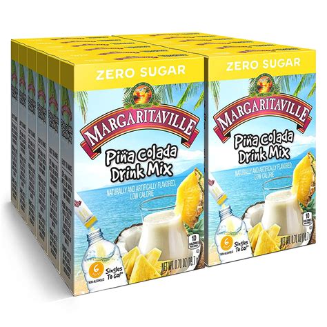 Margaritaville Singles To Go Water Drink Mix Pina Colada Flavored