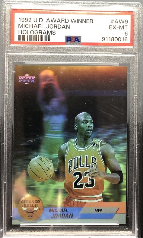 Michael Jordan Upper Deck Award Winner Hologram Aw Holograms Psa