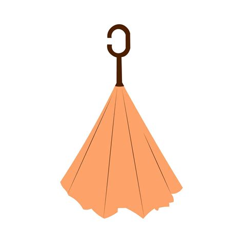 vector illustration of a closed folded umbrella in flat style. Umbrella in autumn boho colors ...