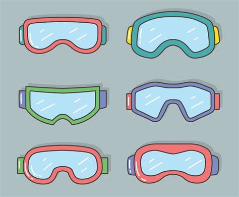 Goggles Collection Vector Vector Art And Graphics