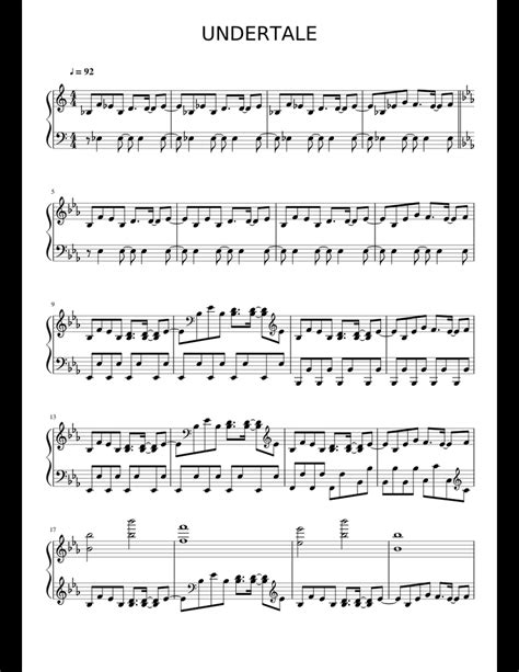 Undertale Sheet Music For Piano Download Free In Pdf Or Midi