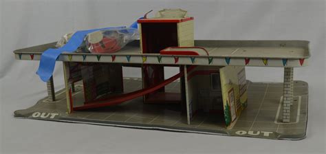 Lot Detail - Marx Vintage Lot of 2 Gas Station Toy Playsets