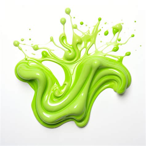 Premium Ai Image Green Splash Slime Gooey Green