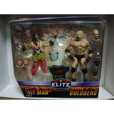 WWE Elite Collection Goldberg Vs Bret The Hit Man Hart 2 Pack Action