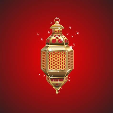 Premium Vector Hanging Islamic Lantern Realistic Illustration