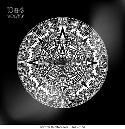 Mayan Calendar Vector Stock Vector Royalty Free 346157573