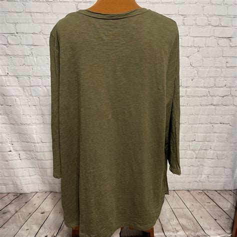 Chico S Tops Chicos Ultimate Tee 34 Sleeve Slub Knit Top Bee