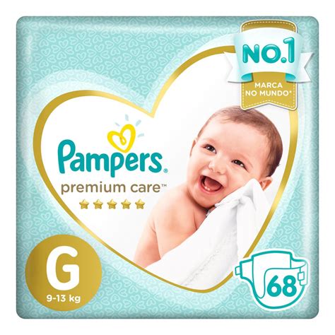 Fralda Pampers Premium Care G 68 Unidades Farmalife