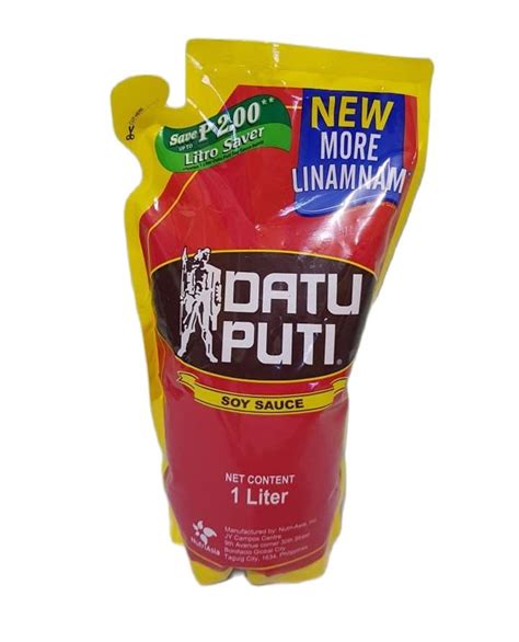 Datu Puti Soy Sauce In Pouches Or Refill Pack Pack Of 3 Pouches X 1 Liter Lazada Ph