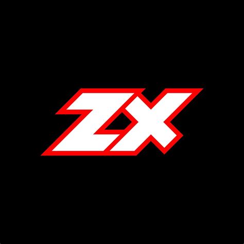 ZX Logo Design Initial ZX Letter Design With Sci Fi Style ZX Logo For