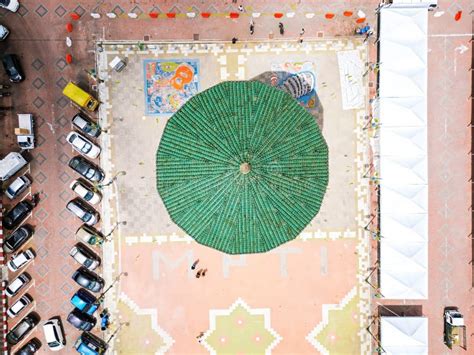 Top View Of The Leaning Tower Of Teluk Intan Is A Clock Tower In Teluk