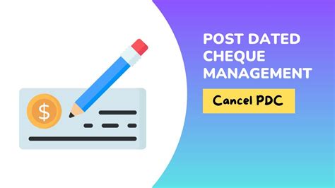 Post Dated Cheque Management Cancel Pdc Odoo Youtube