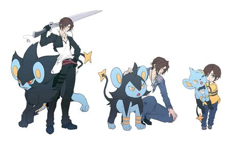 Squall Leonhart Luxray Shinx And Luxio Pokemon And 2 More Drawn By