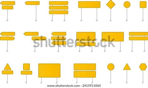 Road Traffic Signs Set Direction Arrow Stock Vector (Royalty Free ...