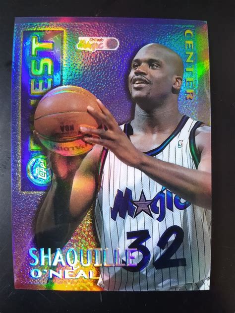 Topps Finest Shaquille O Neal Mystery Borderless Etsy