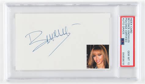 Beyonce Signature - PSA GEM MT 10 | RR Auction