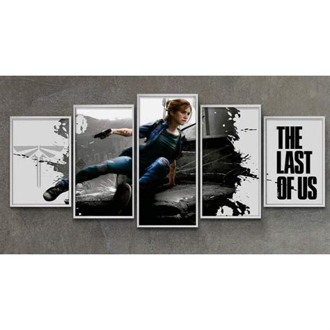 Kit 5 Quadros Decorativos Mosaico The Last Of Us