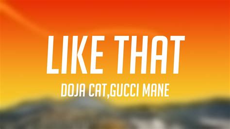 Like That Doja Cat Gucci Mane [visualized Lyrics] 🎵 Youtube