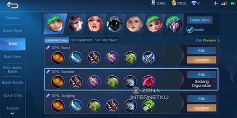 Emblem Build Wanwan Tersakit Dan Terbaik Mobile Legends Zona Internetku