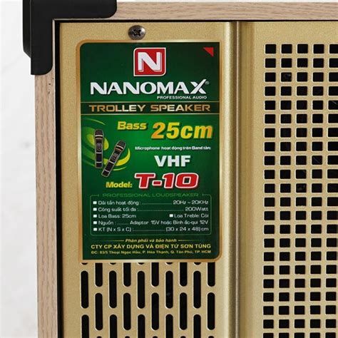 Loa Kéo Nanomax T 10 Thùng Trắng Bass 25cm 200w Karaoke Bluetooth