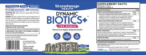 Stonehenge Health Probiotics 65 Billion Cfu 24 Strains Prebiotic Synbiotics Dynamic Biotics