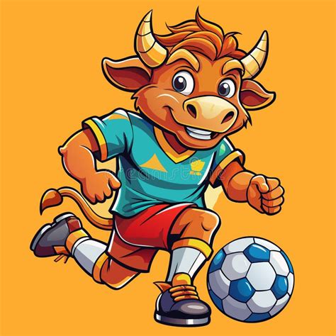 A Bull Or Minotaur Monster Longhorn Cow Angry Mean Soccer Football