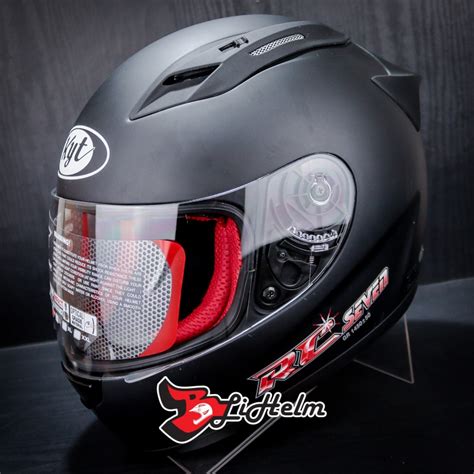 Jual HELM KYT RC SEVEN SOLID BLACK DOFF RC7 FULL FACE SNI RC SEVEN