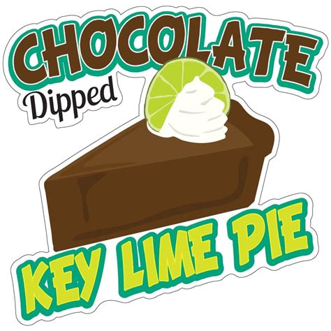 Chocolate Dipped Key Lime Pie Decal Concession Stand Food Truck Sticker