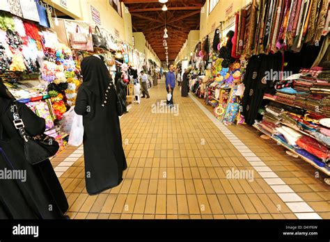 Kuwait Kuwait City Local Colorful Market With Traditional Cloths