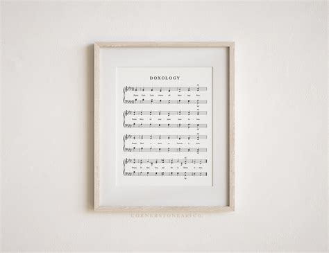 Doxology / Hymn Print / Hymn Wall Art / Hymn Sheet Music / Christian ...