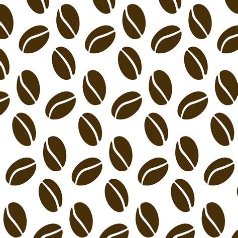 Coffee Bean Pattern Print Silhouette Seamless For Cafe Or Coffee Hous