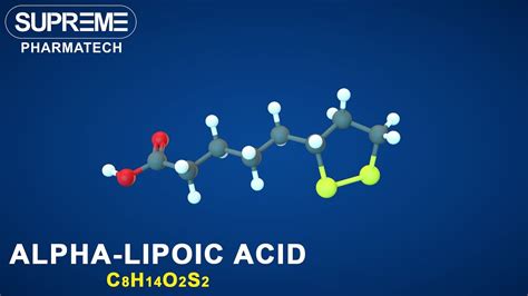 Alpha Lipoic Acid C H O S D Molecule Youtube