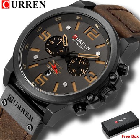 Jual CURREN 8314 Jam Tangan Pria Analog Tali Kulit Chronograph Aktif