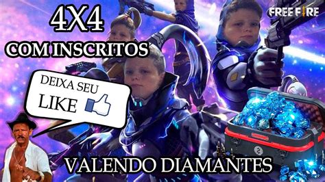 Free Fire Ao Vivo Gemando Inscritos Xguild X Dos Cria X