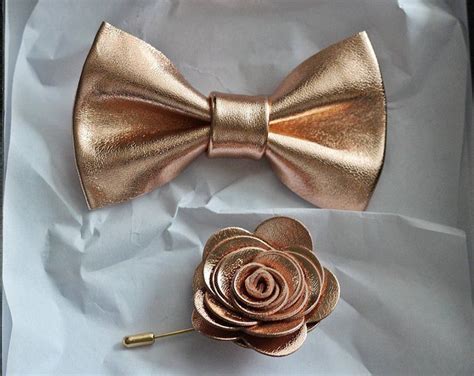 Gold Bow Tie Leather Bow Tie Gold Leather Toddler Bow Ties Boys Bow