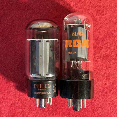 Matched Pair RCA Black Plate 6L6 6L6GC Vacuum Tubes Valves Reverb