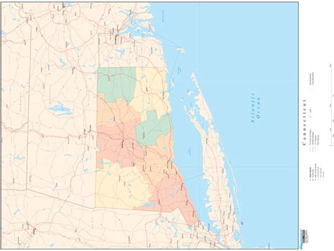 Connecticut Wall Map with Counties by Map Resources - MapSales