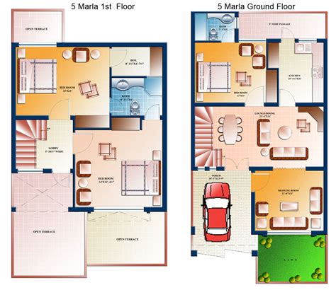 Five Marla House Plan