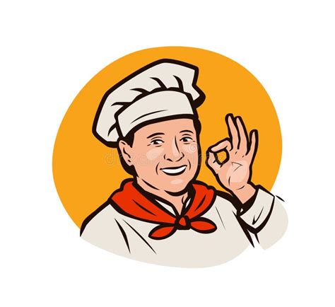 Funny Chef. Menu, Restaurant, Food Logo or Label. Vector Illustration ...