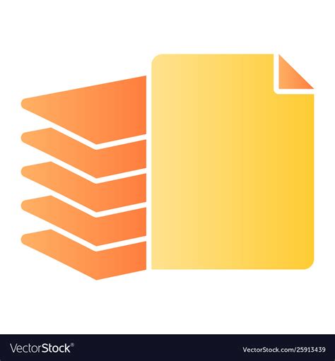 Stack Paper Flat Icon Files Color Icons In Vector Image