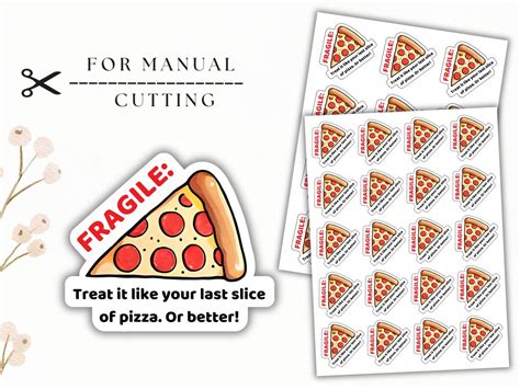 Printable Funny Fragile Sticker Template for Manual Cutting Print and ...