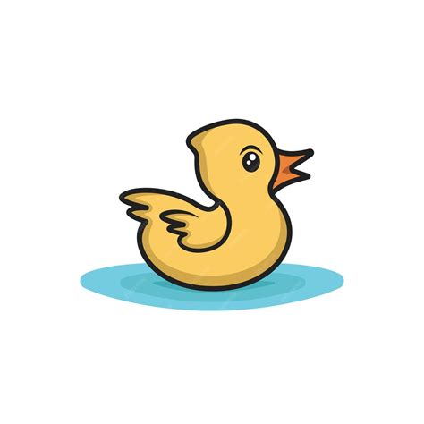 Premium Vector Cute Duck Cartoon Vector Illustration