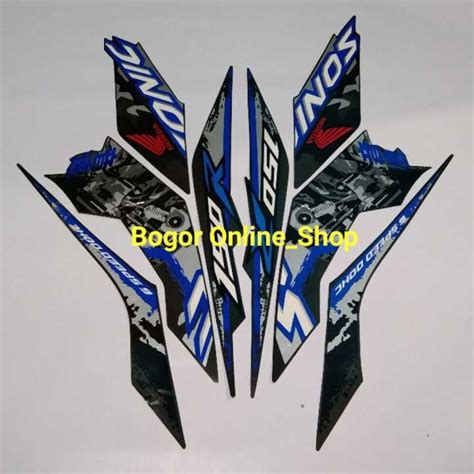 Stiker Striping Sticker Lis Motor Honda Sonic 150r 2019 Se Full Hitam