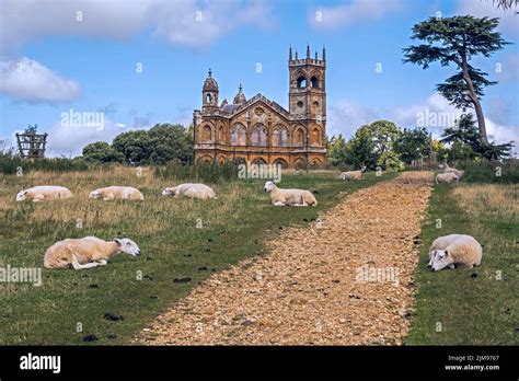 The Gothic Temple On The Hill Stowe Gardens Buckin Stock Photo - Alamy