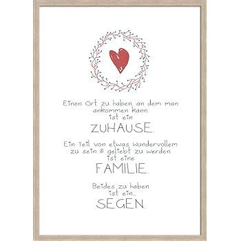 Kunstdruck Poster Mit Spruch Eine Familie Typografie Bild Auf